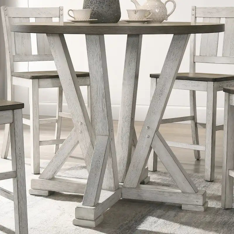 Theile Ash Brown 48-inch Round Counter Height Table by Furniture of America