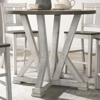 Theile Ash Brown 48-inch Round Counter Height Table by Furniture of America