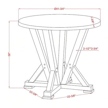 Theile Ash Brown 48-inch Round Counter Height Table by Furniture of America