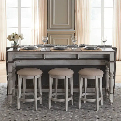 Ocean Isle Antique White 4-Piece Console Table Set