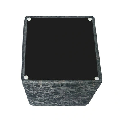 Adeco Square Ottoman Vanity Stool Fabric Upholstered Footrest Footstool