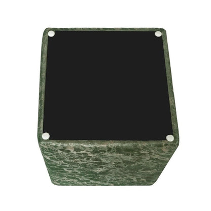 Adeco Square Ottoman Vanity Stool Fabric Upholstered Footrest Footstool