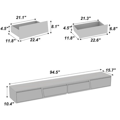 TV Stand Modern Extendable TV Stand in Stretch for TVs up to 120
