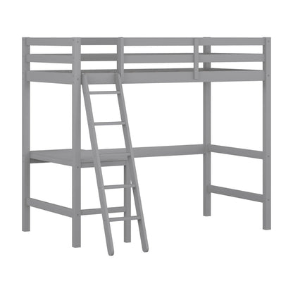 Hillsdale Caspian Wood Twin Loft Bed with Desk