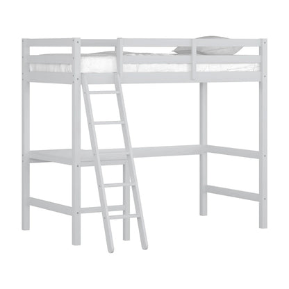 Hillsdale Caspian Wood Twin Loft Bed with Desk