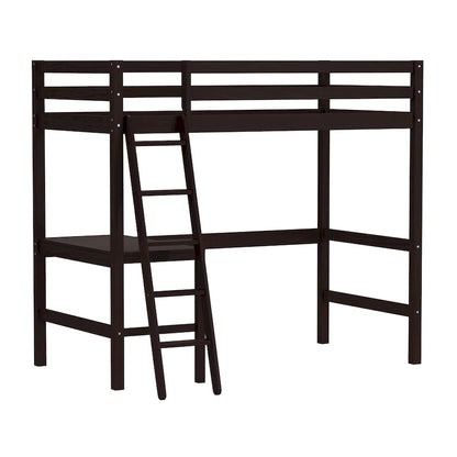 Hillsdale Caspian Wood Twin Loft Bed with Desk