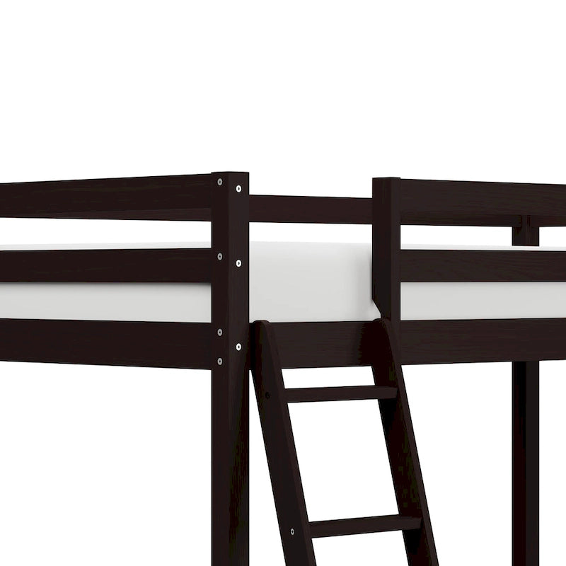 Hillsdale Caspian Wood Twin Loft Bed with Desk