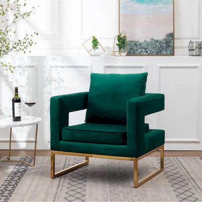 Roundhill Furniture Lenola Contemporary Upholstered Accent Armchair