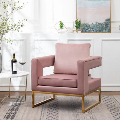 Roundhill Furniture Lenola Contemporary Upholstered Accent Armchair