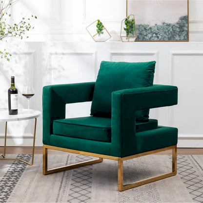 Roundhill Furniture Lenola Contemporary Upholstered Accent Armchair