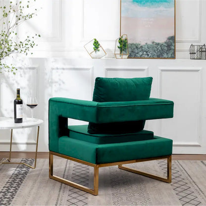 Roundhill Furniture Lenola Contemporary Upholstered Accent Armchair