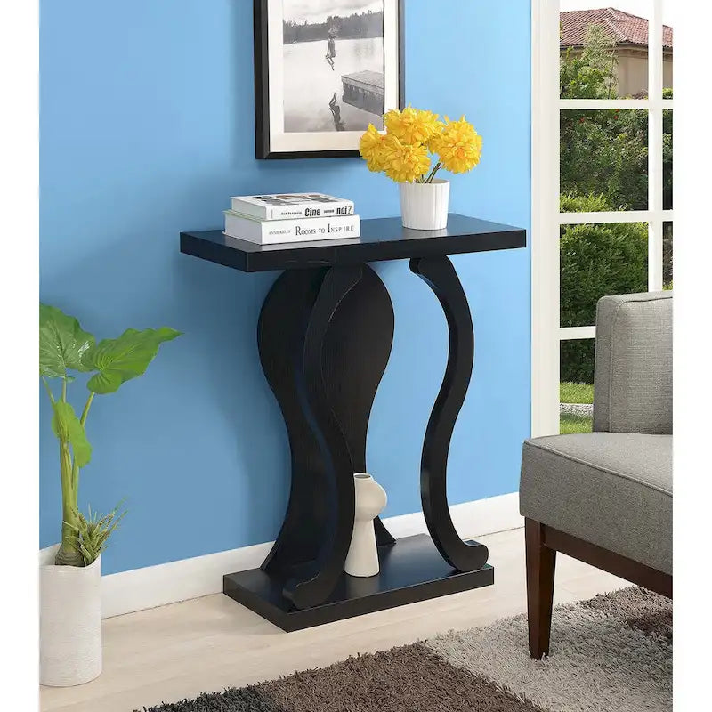 Convenience Concepts Newport Terry B Console Table with Shelf