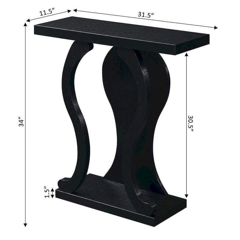 Convenience Concepts Newport Terry B Console Table with Shelf