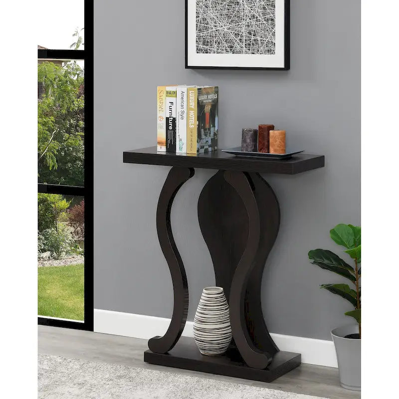 Convenience Concepts Newport Terry B Console Table with Shelf