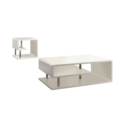 Inomata Contemporary 47-inch Wood Open-Shelf 2-Piece Coffee Table and End Table Set by Furniture of America