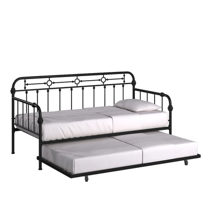 Darren Antique Dark Bronze Metal Daybed with Trundle by iNSPIRE Q Classic