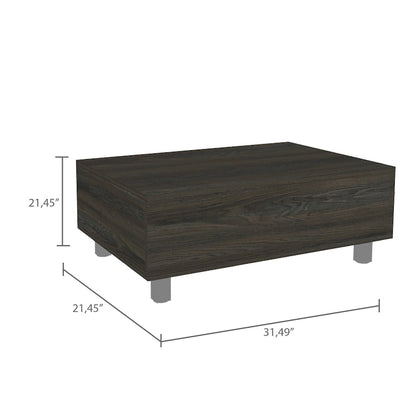 TUHOME Gambia Coffee Table with Lift Top, Concealed Storage and 4 Legs