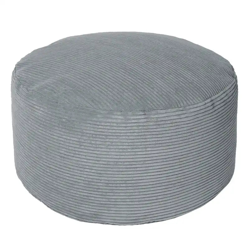 Sorra Home Indoor Corduroy Large Round Pouf/Ottoman