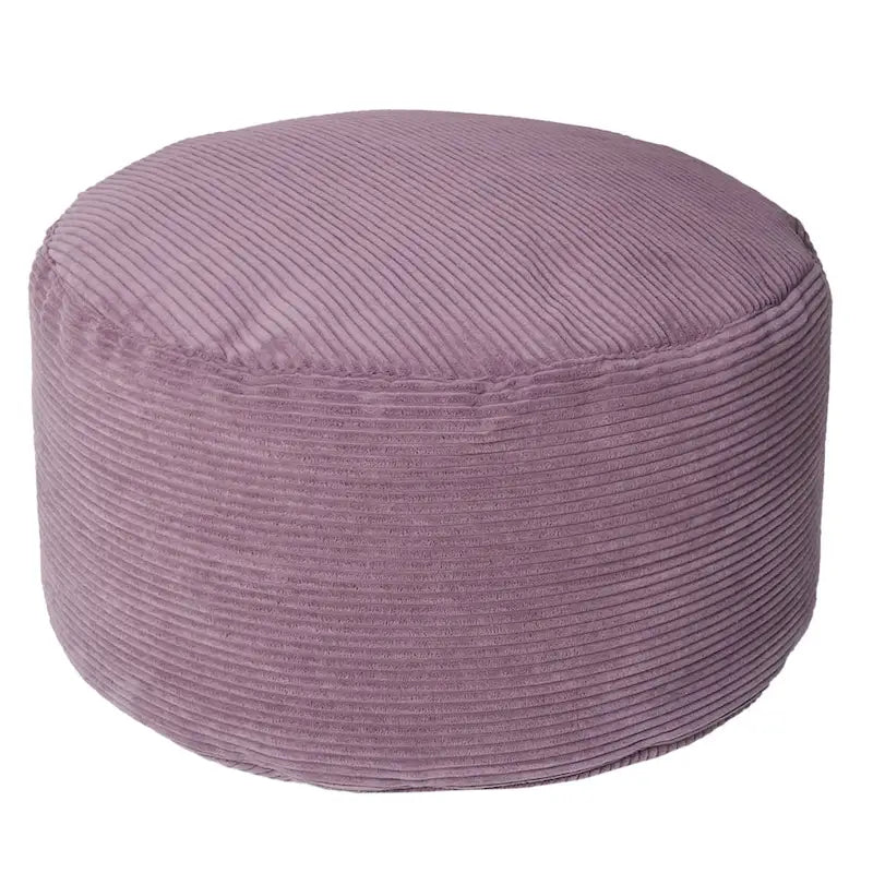 Sorra Home Indoor Corduroy Large Round Pouf/Ottoman