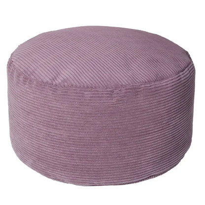 Sorra Home Indoor Corduroy Large Round Pouf/Ottoman