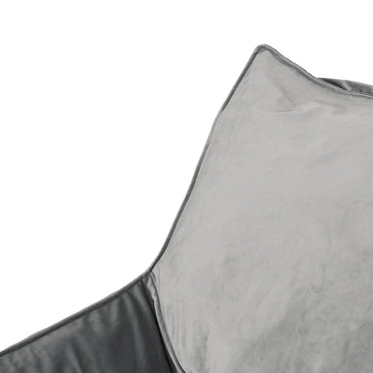 Loubar Velveteen Oversized Bean Bag Chair with Armrests by Christopher Knight Home