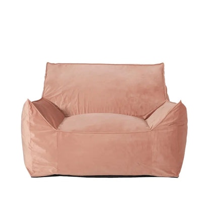 Loubar Velveteen Oversized Bean Bag Chair with Armrests by Christopher Knight Home