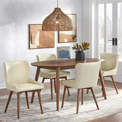 Simple Living Seguro Upholstered Mid-century Dining Chairs (Set of 2)