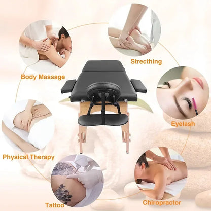 Massage Table 84 Inches Long Portable with Carry Case Table