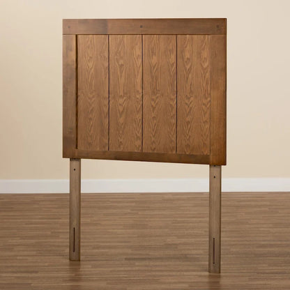 Patwin Transitional Ash Walnut Finished Wood Headboard