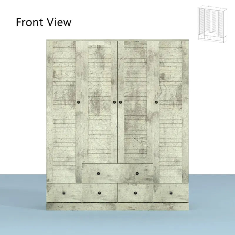 Bedroom Armoire Closet Armoire Wardrobe Closet Clothing Rod Drawer