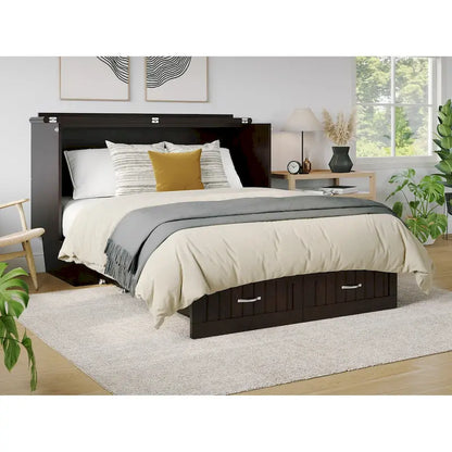 Sydney Queen Solid Wood Murphy Bed Chest with Mattress