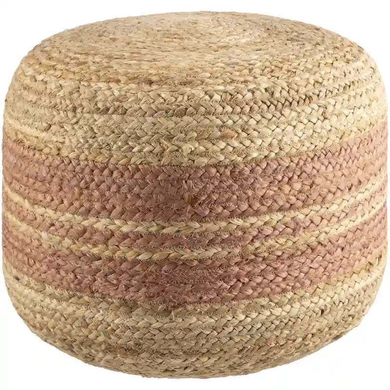 Livabliss Mallows Farmhouse Stripe Pouf
