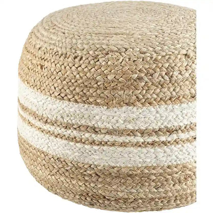Livabliss Mallows Farmhouse Stripe Pouf
