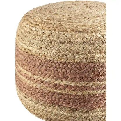 Livabliss Mallows Farmhouse Stripe Pouf