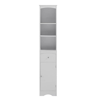 72 Bathroom Tall Cabinet with Drawer and 5 Adjustable Shelves