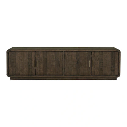 Aurelle Home Modima Rustic Rounded Edge Entertainment Center