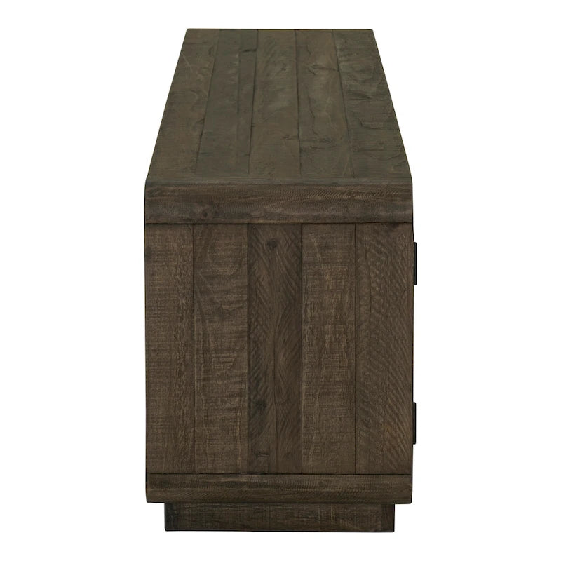 Aurelle Home Modima Rustic Rounded Edge Entertainment Center