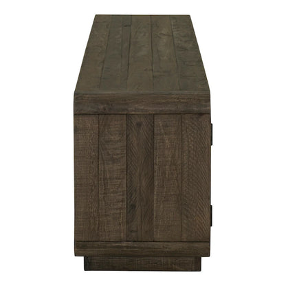 Aurelle Home Modima Rustic Rounded Edge Entertainment Center