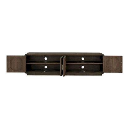 Aurelle Home Modima Rustic Rounded Edge Entertainment Center
