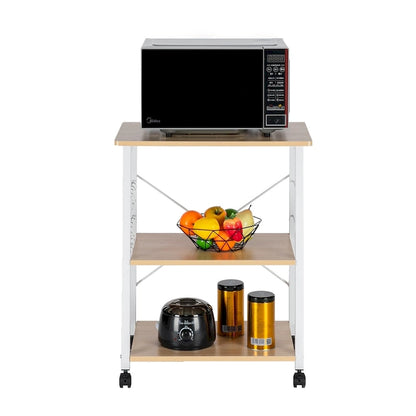 Baker's Rack 3-Tier Microwave Oven Stand Storage Cart Kitchen Rack