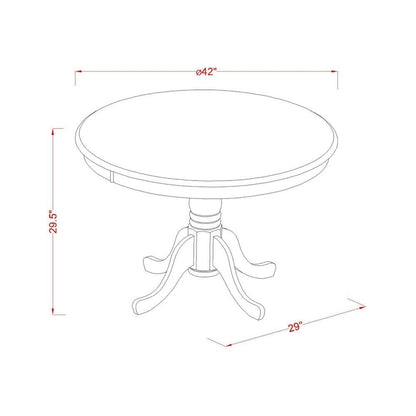 East West Furniture Kitchen Table Set- a Dining Room Table and Kitchen Chairs