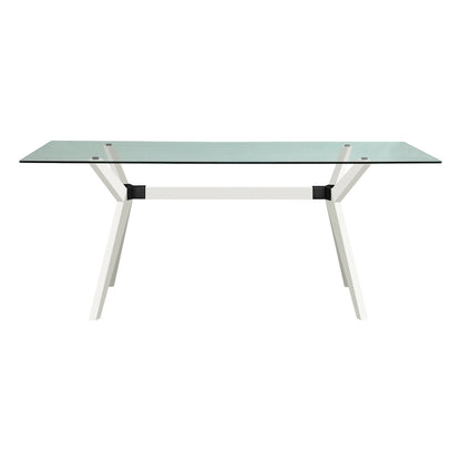 Rye Studio Waldorf Modern Glass Dining Table