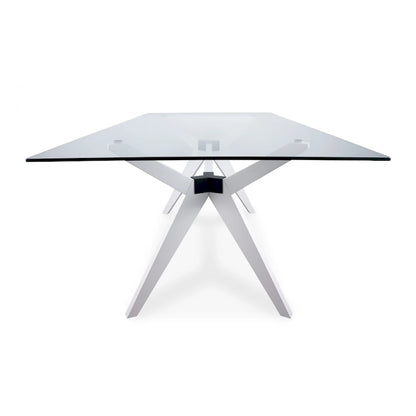 Rye Studio Waldorf Modern Glass Dining Table