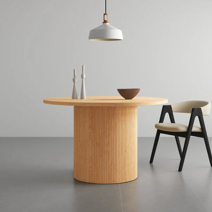 Round Kitchen Table Solid Wood Dining Table