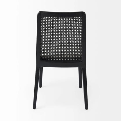 Clara Light Brown Wood Cream Seat Armless Dining Chair