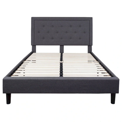 Tufted Platform Bed with 10in. Pocket Spring Mattress