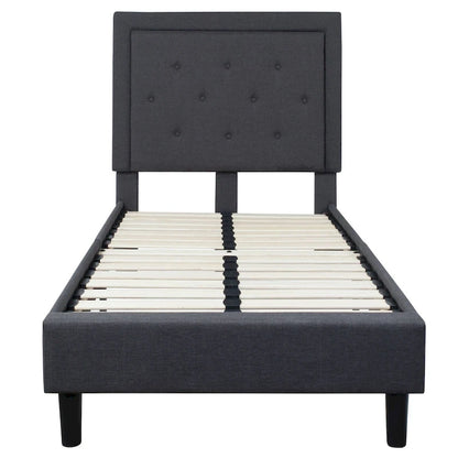 Tufted Platform Bed with 10in. Pocket Spring Mattress