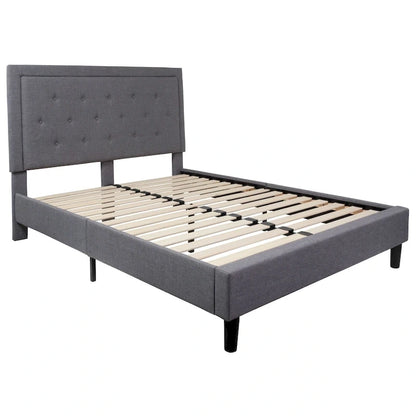 Tufted Platform Bed with 10in. Pocket Spring Mattress
