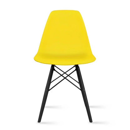 Designer Plastic/ Black Legs Retro Armless Eiffel Chair