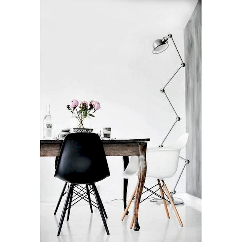 Designer Plastic/ Black Legs Retro Armless Eiffel Chair